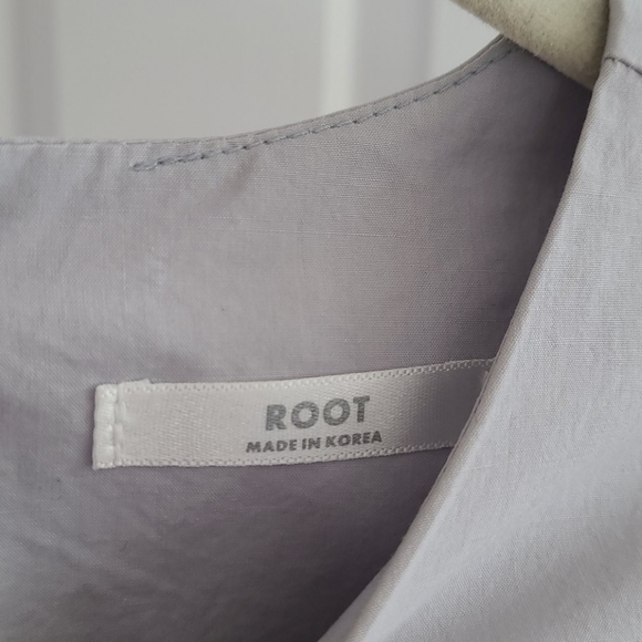 ROOT Pastel Rose Knot High-Low Oversized Blouse - Picture 3 of 4